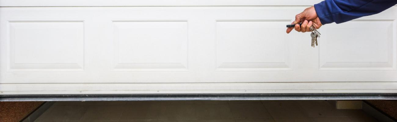 Homeowner Closing Their Garage Door