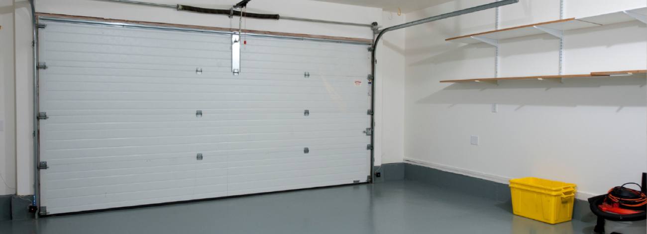 Inside of a Garage Door Space